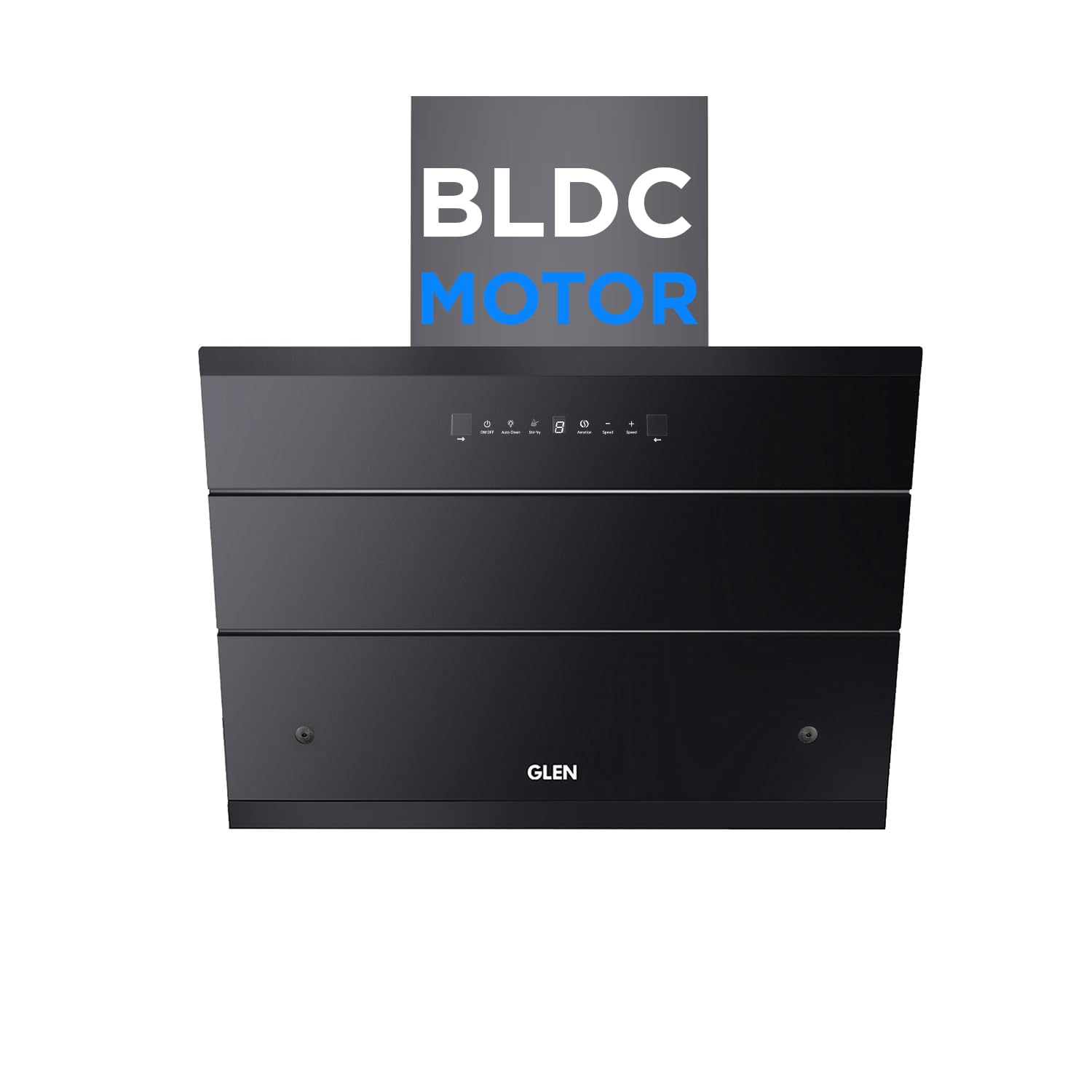 Glen Hood KOPPA HSR 60 Kitchen Chimney 60cm | 1600 m³/hr| BLDC Motor| Filterless Thermal Auto Clean | Slant Design | Heat Sensor|Touch & Gesture Control|1-Year Comprehensive Warranty & 7-Year on Motor