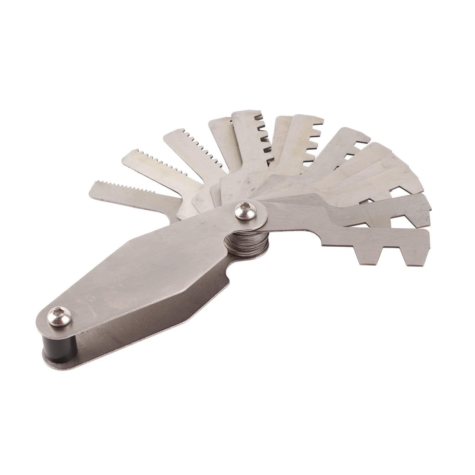 Calibro per Filettatura Whitworth Calibro per Filettatura a T Calibro per Filettatura a Vite Filetti Pitch Gauge (Modello di filettatura a T 30 gradi)