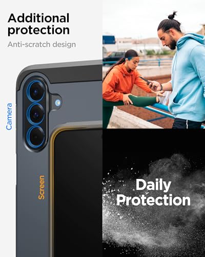 Image of Spigen Tough Armor | Samsung Galaxy A56 5G Case [Kickstand] [Air Cushion Protection] Galaxy A56 5G Back Cover | TPU+PC - Metal Slate