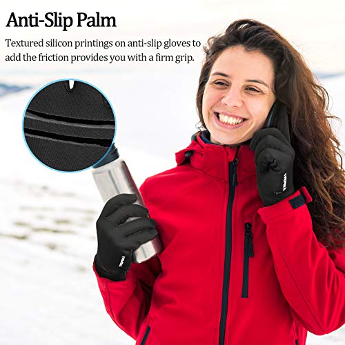 Cevapro Winter Gloves Mens Women Lightweight Running Gloves Touchscreen Gloves