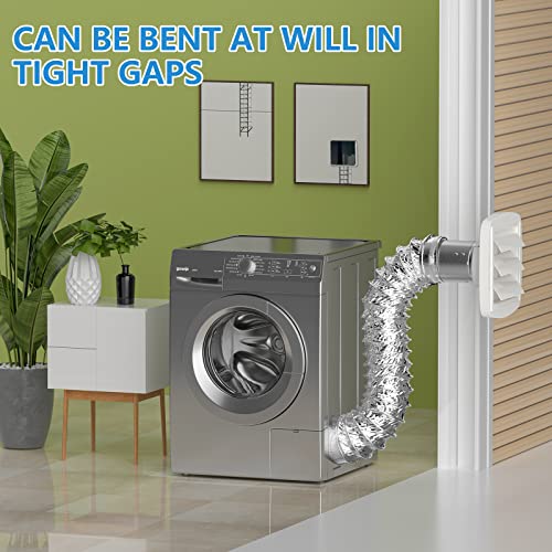 6 Inch Ducting, Hon&Guan NonInsulated 8FT Flex Duct, Aluminum Dryer Vent Hose