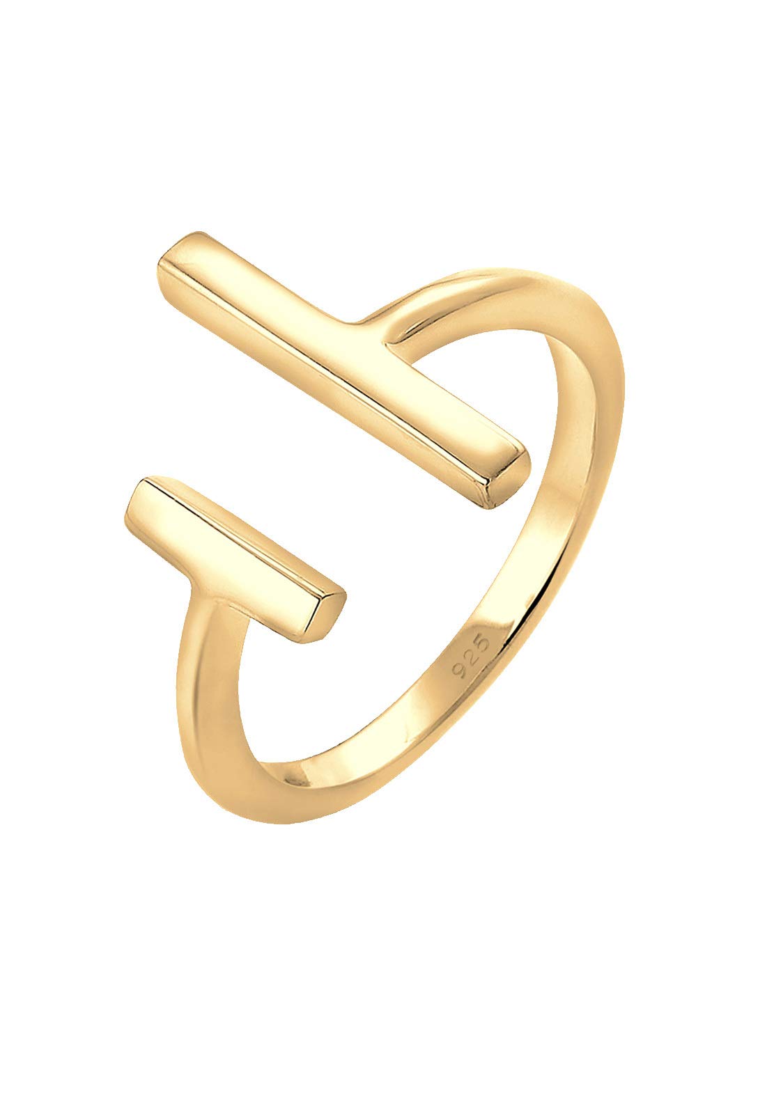 Elli Ring Geo Stab Minimal Trend Blogger 925 Sterling Silber,yellow,54