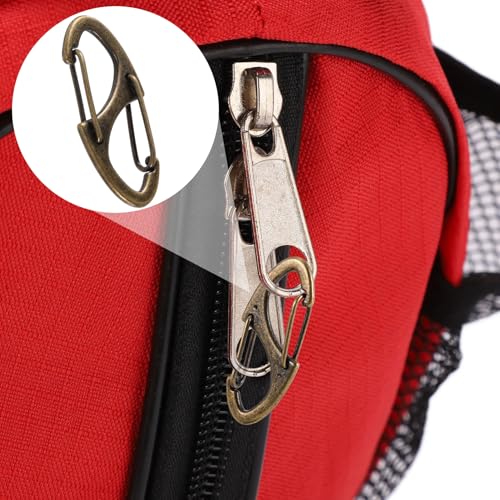Image of 8 Pcs Zipper Clips Anti Theft Deterrent, Dual Opening Zippers Pull Replacement, Zipper Locks for Backpacks, Camping, Suitcases (Bronze)