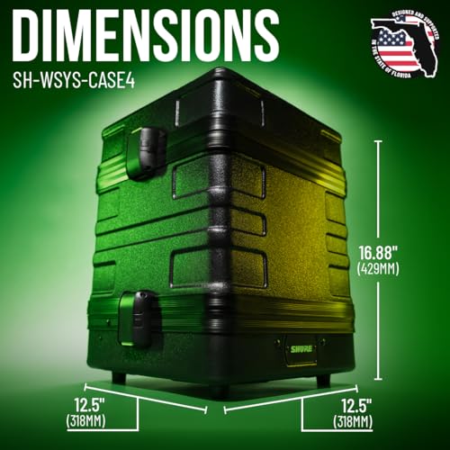 gator shure cases system solution series wireless system solution case 4 - holds 4 systems sh-wsys-case4