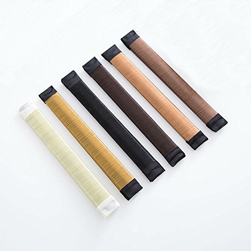 AKOAK Máquina de fazer coque de cabelo, French Twist Donuts Magic DIY, marrom escuro, pacote com 2