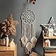 LOMOHOO Makramee Traumfänger Wandbehang Gewebte Feder Wandbehang Handgemachter Traumfänger Boho Quasten Dekoration Wohnkultur Ornament Bastelgeschenk für Schlafzimmer Wohnzimmer（kein Licht）