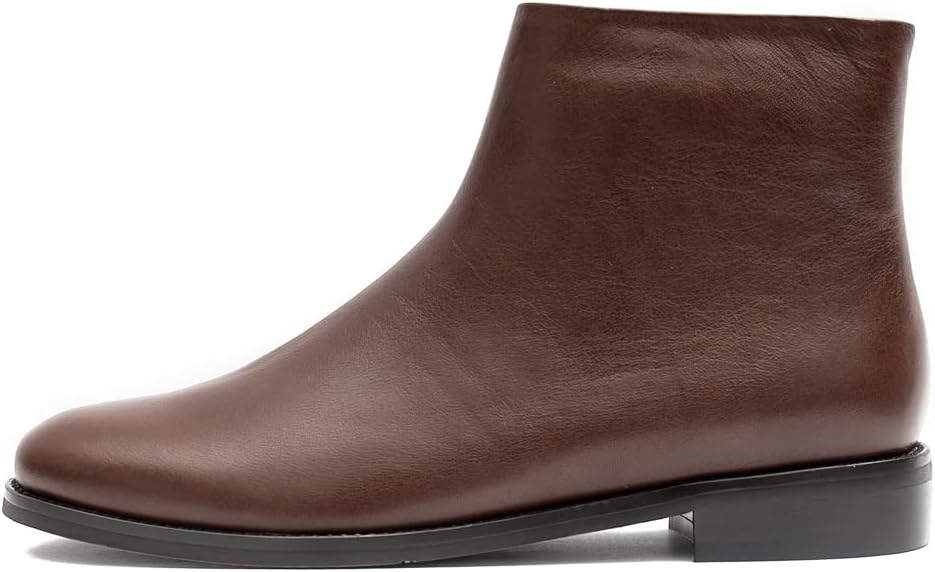 ONEENO Women's Minimalist Leather Ankle Boots - Image 3