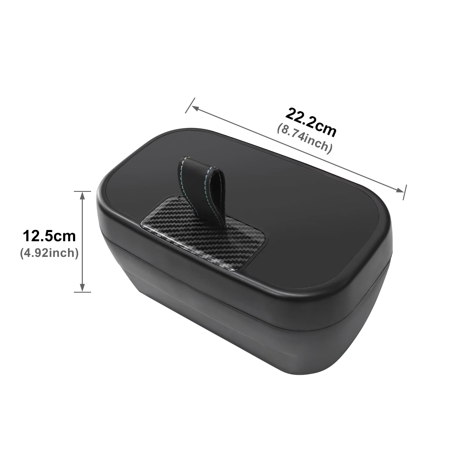 Mittelkonsole Aufbewahrungsbox Armlehne Organizer Tray für Mini Cooper S F65 F66 2024 2025 Automatikgetriebe Zubehör Ablagefach in der Mittelkonsole Mini Zubehör (Schwarz Weiß)