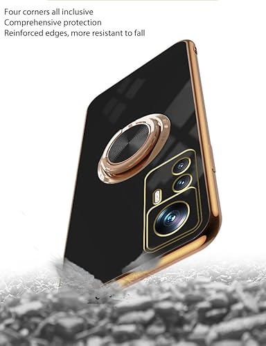 Miniatura 6 de Compatible con Xiaomi 12T Pro Case Ring Holder Magnet Green, Teléfono para Xiaomi 12T Pro Funda Silicona a prueba de golpes Placa de lujo Slim Cover