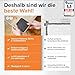 GripFix® Teppich Antirutschunterlage – STARKER Halt OHNE RÜCKSTÄNDE – MEHR Sicherheit IM Alltag – Waschbare & Wiederverwendbare Pads (4 Set, Schwarz)