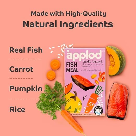 Image of Fresh Fish Meal Dog Food for Adult Dogs | High-Protein Fish Recipe with Omega for Healthy Skin & Coat | Easy Digestion & Complete Balanced Nutrition | 100g x 2
