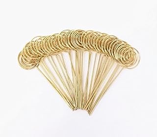 Honbay 30pcs DIY Gold Round Shape Ring Loop Craft Wire Clip Table Card