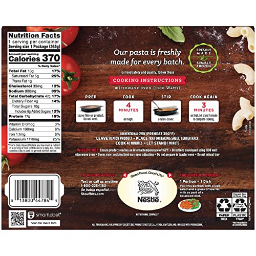 Stouffer'S 013800447845 Macaroni And Beef Frozen Meal thumb #11