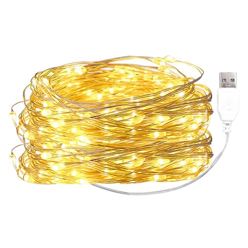 ENLACE LED Lichterkette mit USB, 3M 30 LED Kupferdraht Lichterkette...