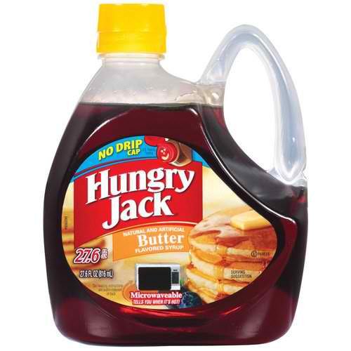 Hungry Jack Microwaveable Bottle Butter Flavored Pancake Syrup 27.6 oz