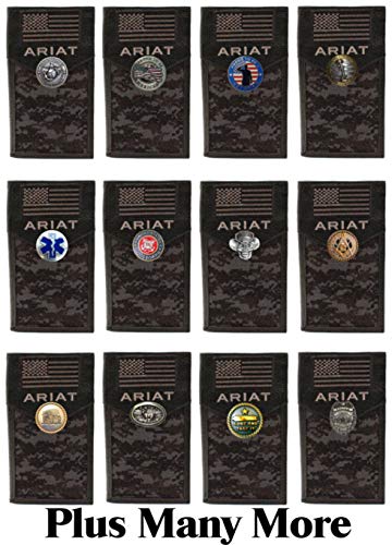 Custom Proud American And American Flag Ariat Black Digital Camo Long Wallet #TOP4