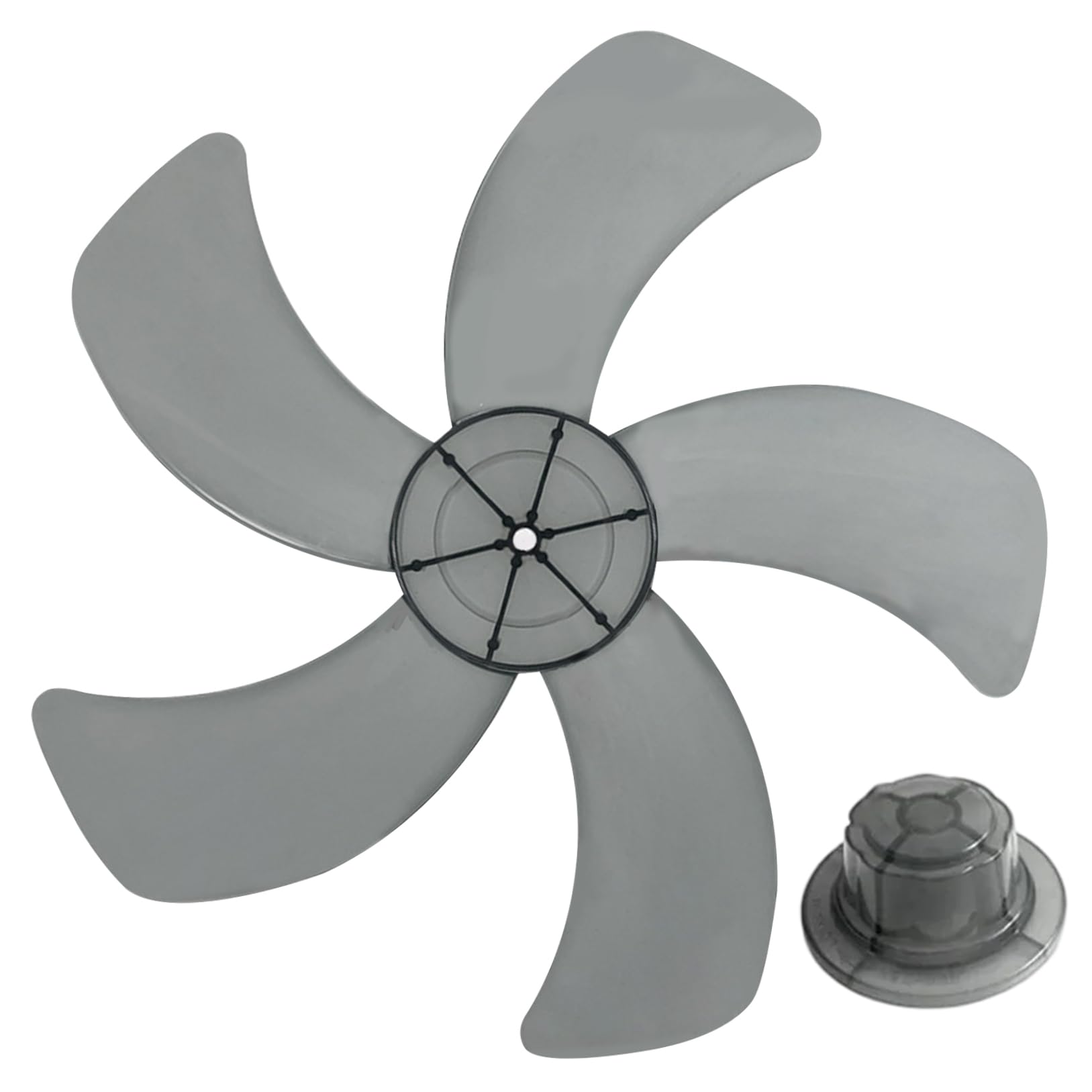 Pineeseatile Fan Blades Replacement 18 Inch Plastic 5 Leaves for Home Office, Low Noise with Nut Cover