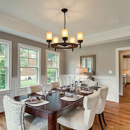 Eumyviv Frosted Glass Lamp Shade With Crack Finish, Cylinder Glass Lampshade Replacement With 1-5/8-Inch Fitter Opening For Lighting Fixture A00017 #TOP3