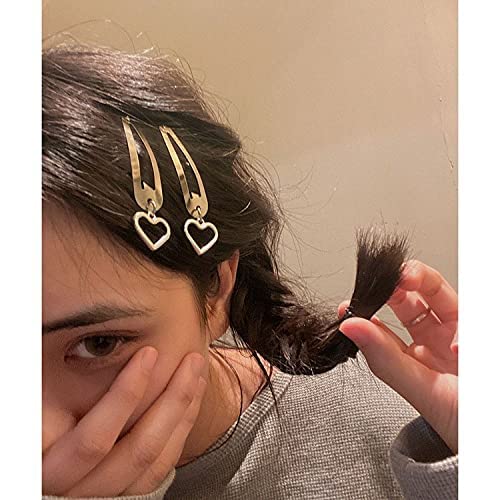 Snap Hair Clips for Women Girls Hair Barrettes Clips for Thick Thin Hair Metal Heart Star Silver Barrettes - Image 3