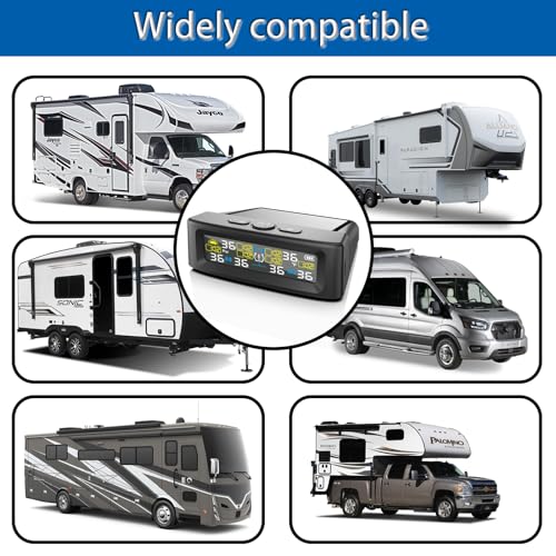 TPMS para RV con 5 alarmas para evitar pinchazos en caravanas 6
