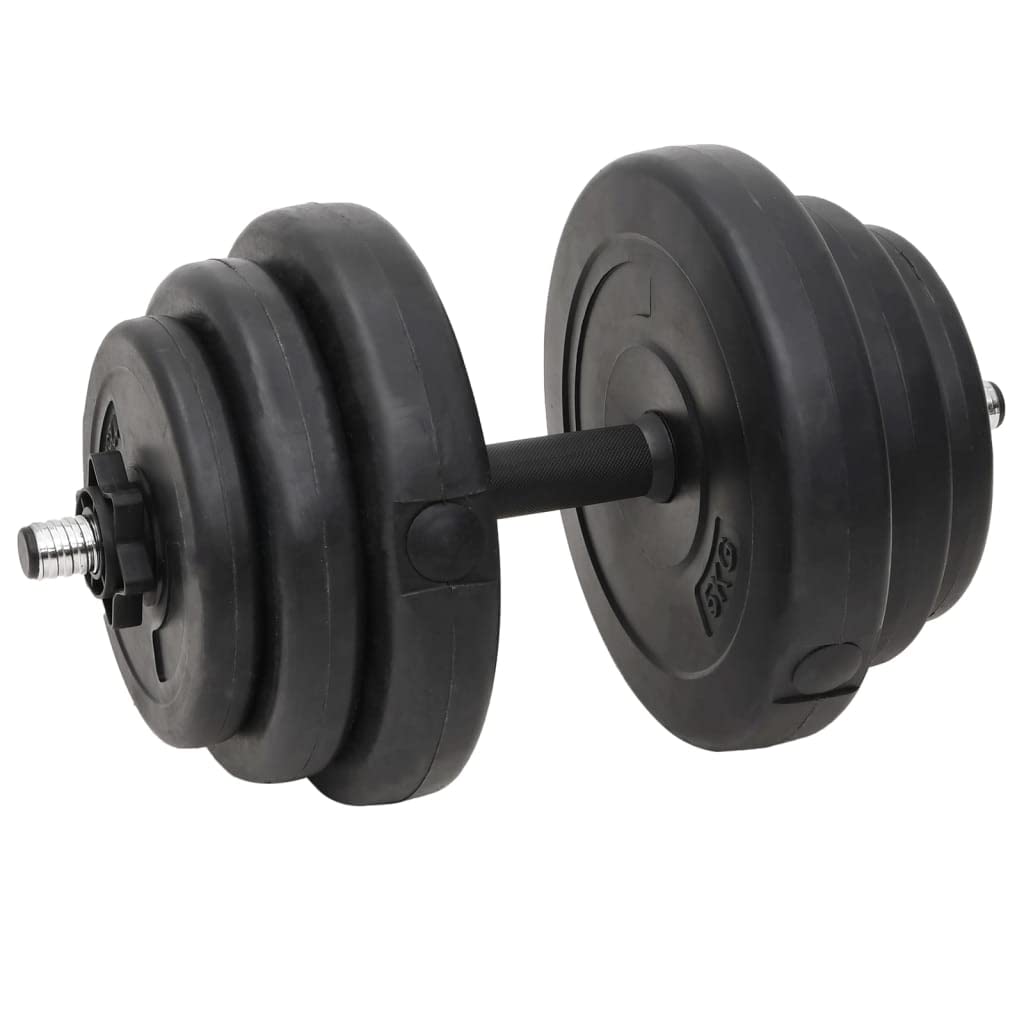 Langhantel und Kurzhantel Set mit 60 kg Gewichtsscheiben verchromte Stahlstangen mit Sicherungsverschlüssen für Krafttraining, Muskelaufbau, Homegym, Fitnessstudio, vielseitiges Sportzubehör