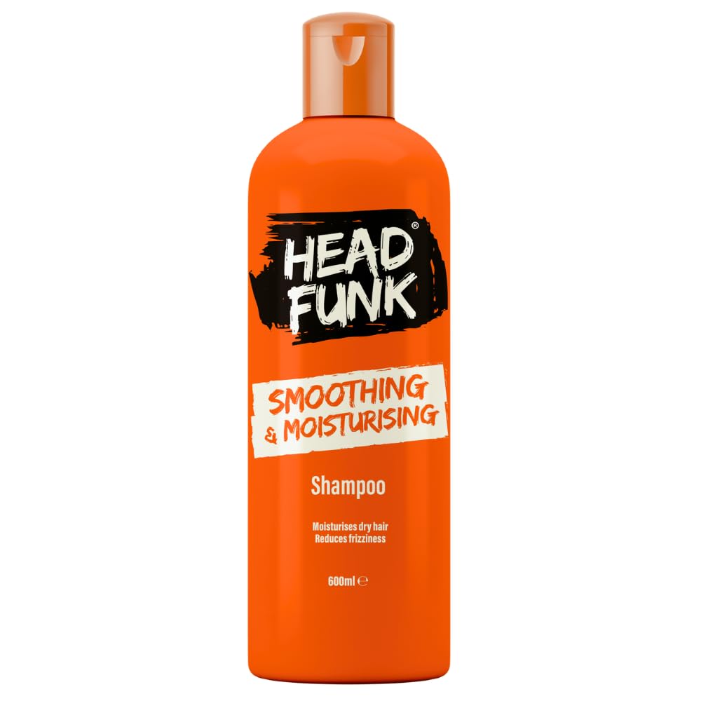 Head Funk Smoothing & Moisturising Shampoo - Moisturises Dry Hair and Reduces Frizz | Infused with Argan Oil - Restores & Strengthens All Hair Types (Orange, 600ml)