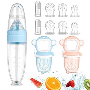 Ballery Fruitzuiger voor baby’s, fruitzuiger voor fruit, 90 ml, babyfood-feeder voedingsfles voor peuters, fruitzuiger, fopspeen bijtring, fruitzuiger