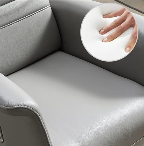 Kinnls Aerron Backrest Genuine Leather Office Chair Fully Reclining Office Chair With Footrest Managerial Chairs & Executive Chairs Leading Modern Office Affordable Luxury Style (Advanced,Gray) #TOP7