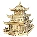 WF Puzzle de madera Yueyang modelo de torre 3D de arquitectura, kit de construcción de 125 piezas, juego de rompecabezas de montaje, regalo creativo para niños, adolescentes y adultos