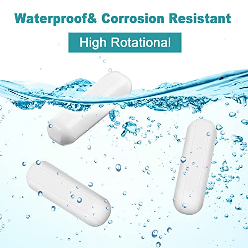 Image of Weewooday 2 Pieces PTFE Magnetic Mixer Stirrer Bar, White Color Stainless Steel Laboratory PTFE Stir Plate Bar, Mixing Plate Magnet Stick (30 Mm / 1.18 Inch)