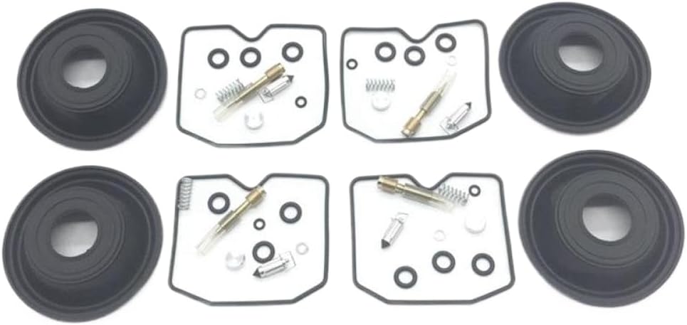 Carburetor Repair Kit with Vacuum Diaphragm for GSF600S 1996-2003 (4-Pack)