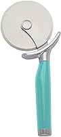 KitchenAid Classic 9-Inch Pizza Wheel Cutter, Sharp Stainless Steel Blade, Finger Guard Safety, Dishwasher Safe - Aqua Sky