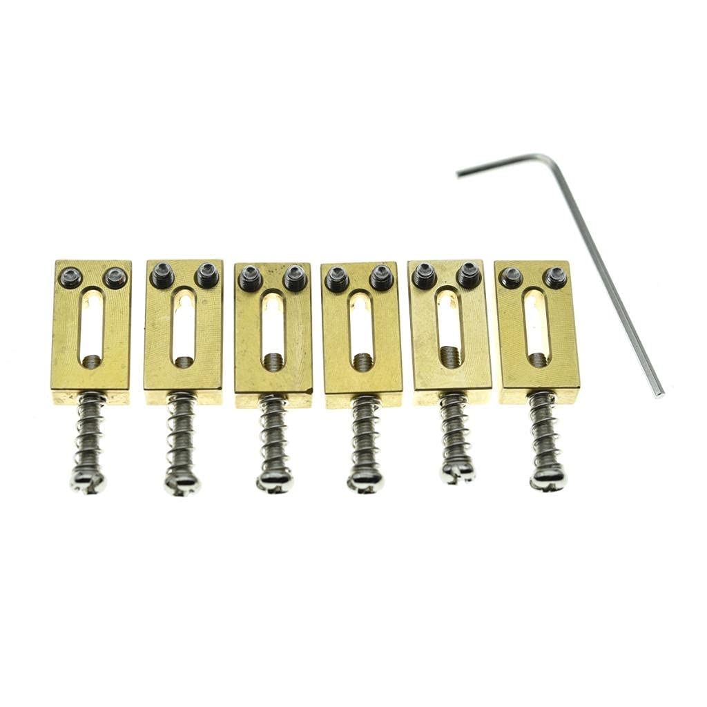 Amazon.com: KAISH Solid Brass Guitar Bridge Saddles Brass Saddle