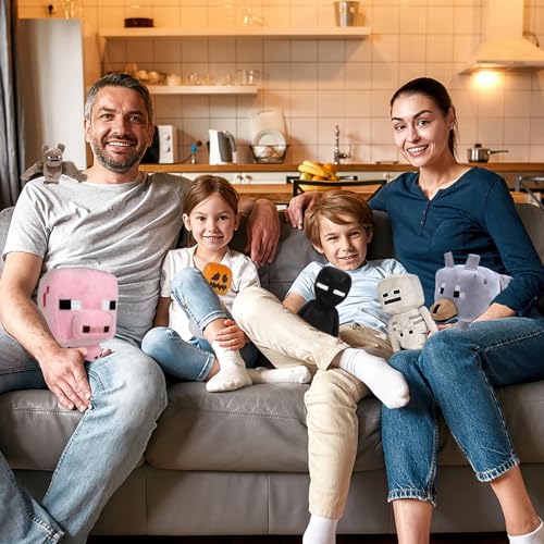 Xslwan 8Pack Creeper Plush Toy Game Plush Snow Golem Plush, Enderman Plush, Baby Wolf, Baby Pig, Spider, Bat, Skeleton Shooter, Squid Stuffed Animals Toys,Great Gift thumb #6