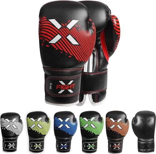 Image of Kids Boxing Gloves Junior 4oz, 6oz Training Boxing Gloves for Girls and Boys Fighter Boxing Gloves MMA PU Leather Sparring Boxing Gloves Set for Children