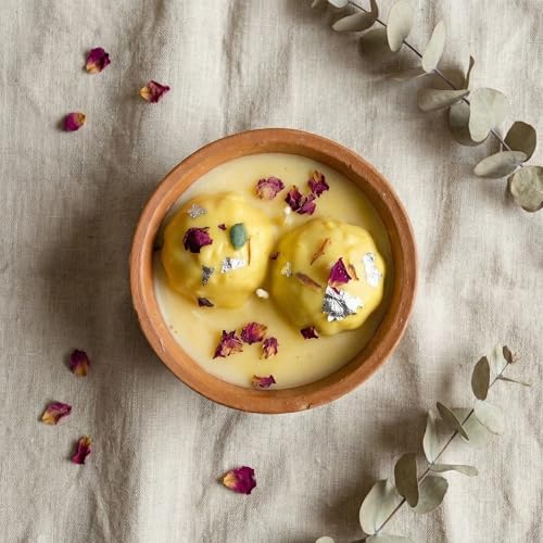 Handcrafted Rasmalai Terracotta Candle | Dessert-Inspired Soy Coconut Wax Candle | Modern Home Décor Accent | Long Clean Burn | Unique Gifting Candle