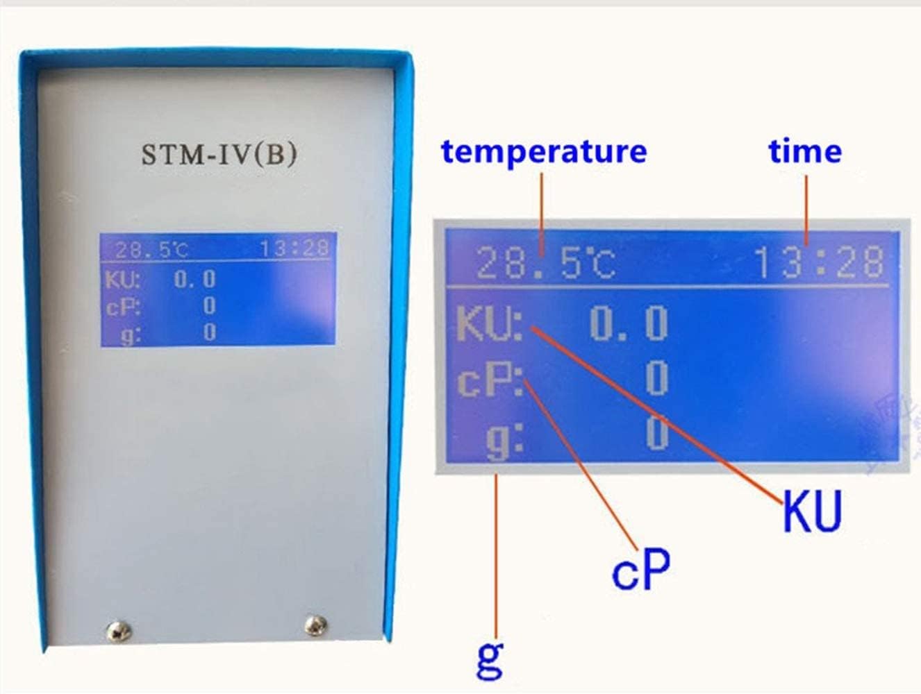 Digital Stormer Viscometer with Paint Coating Ink Viscosity Tester Temp and Time Display Function KU CP G MPa.s Measurement Unit 40.2~141.0KU Range RS232 Interface