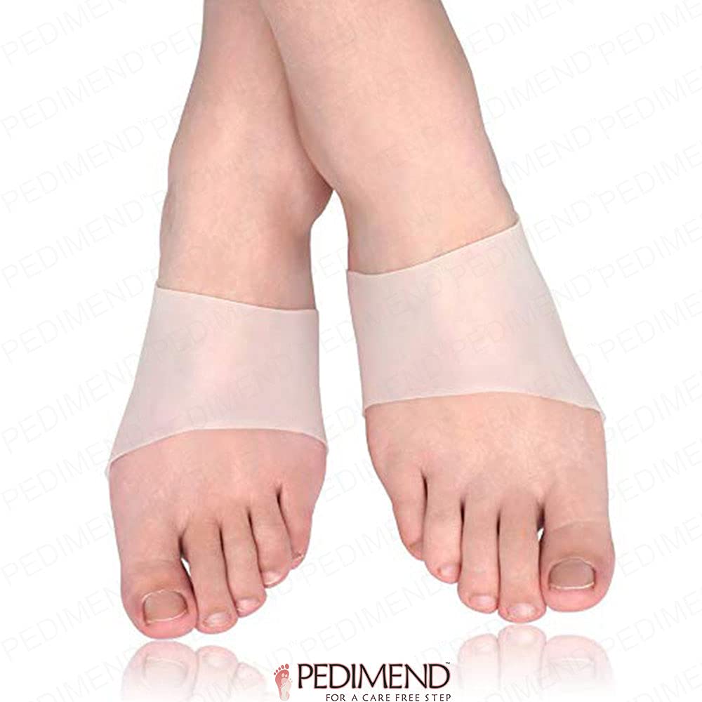 PedimendTM - Inserti per scarpe in gel di silicone per piede piatto e fascite plantare, sollievo dal dolore