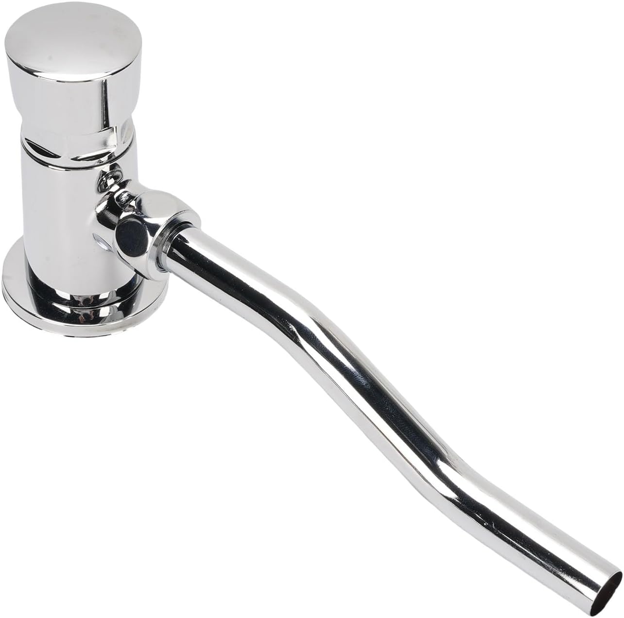 Brass Flush Valve, Hand Pressed Urinal Faucet with Water Saving Function, Easy Installation for Various Bathroom Environments, Polished Chrome Finish