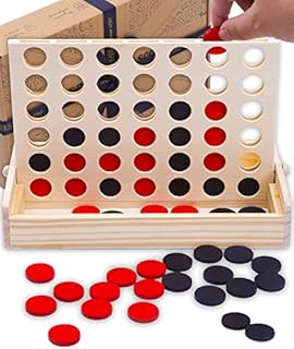 Jaques of London Wooden Score 4 | Four in a Row Game | Wooden Kids Game | Family Game | Since 1795