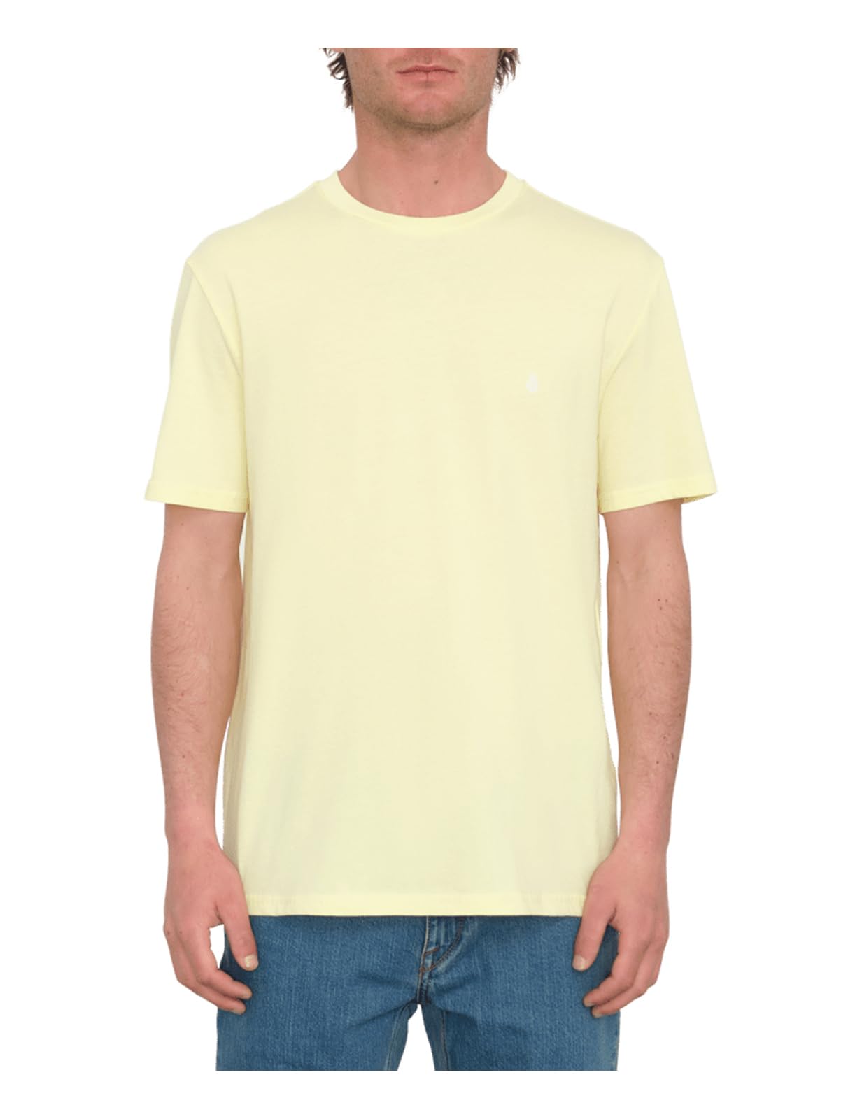 Volcom Men's Aura Yellow Stone Blanks Short Sleeve T-Shirt In Size Large