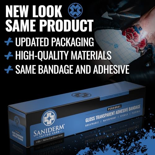 Image of Saniderm Original Tattoo Aftercare Bandage (Personal Roll, 10.2 in x 2 yd) (Pack of 2)