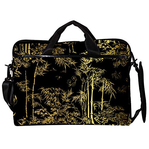Bolso bandolera para portátil contra golpes y arañazos de 14 a 15 pulgadas negro