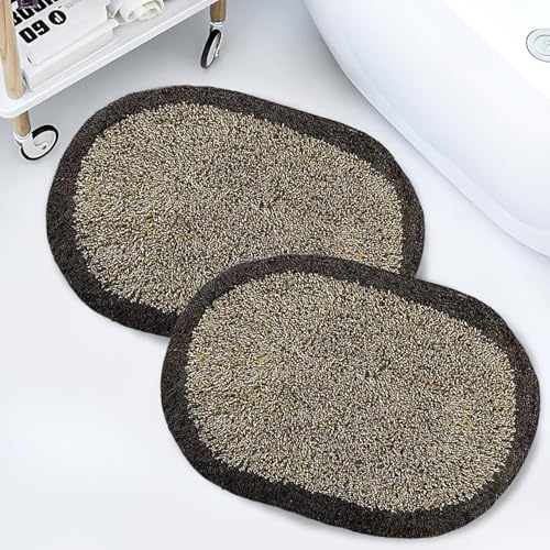 Image of Door Mats for Home | Door Mats for Home Entrance | Door Mat for Bathroom| Soft & Super Absorbent Mats for Shower | Washable, Non-Slip & Quick-Drying Mats (Pack of 2) (Multicolor 14)