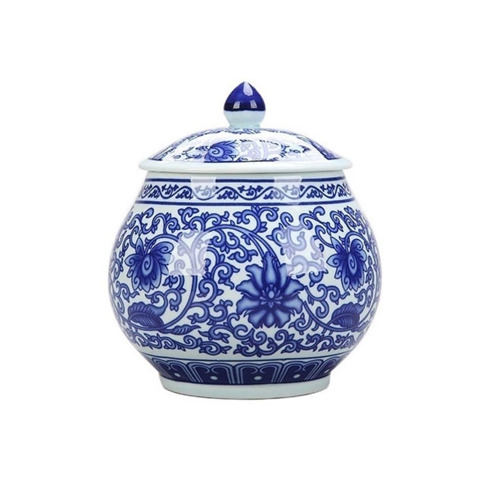 CHENGAIJIAN Tea Canister Celadon Porcelain Tea Canister Ceramic Sealing Jar Large Household Storage Box