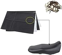 Vista 2 de MOTOBA Funda elástica de cuero para asiento de motocicleta, protector de asiento flexible universal para motocicleta DIY con tornillo de pulgar 100