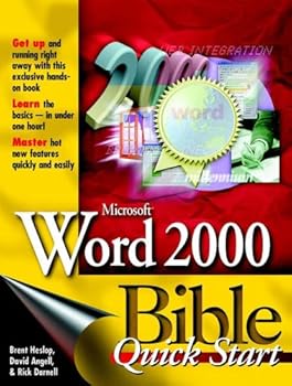 Paperback Microsoft Word 2000 Bible: Quick Start Book