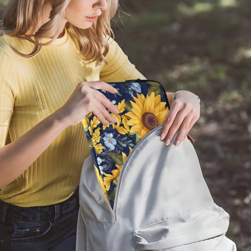 Funda para portátil 13-14 pulgadas con diseño Floral azul miniatura 6
