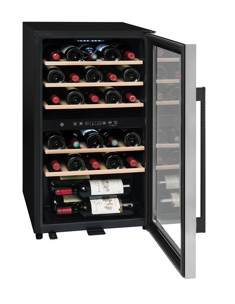 La Sommeliere Weinkühlschrank ECS51.2Z 49 Flaschen 2 Zonen Glastür UV-undurchlässig 5°C bis 20°C freistehend