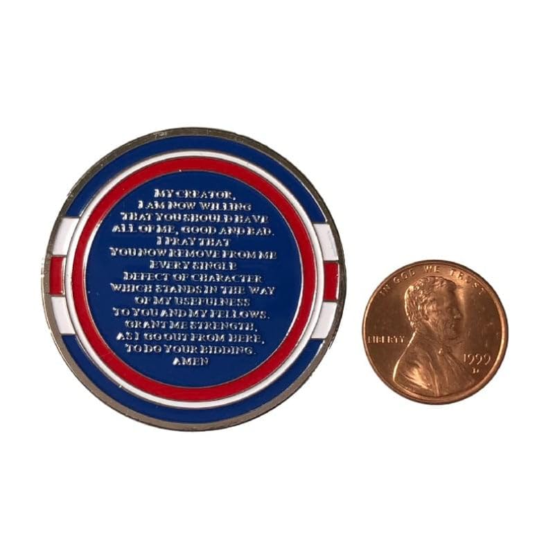 24 Hours AA Medallion 24k Gold Plated Alcoholics Anonymous Sobriety Chip Coin eB